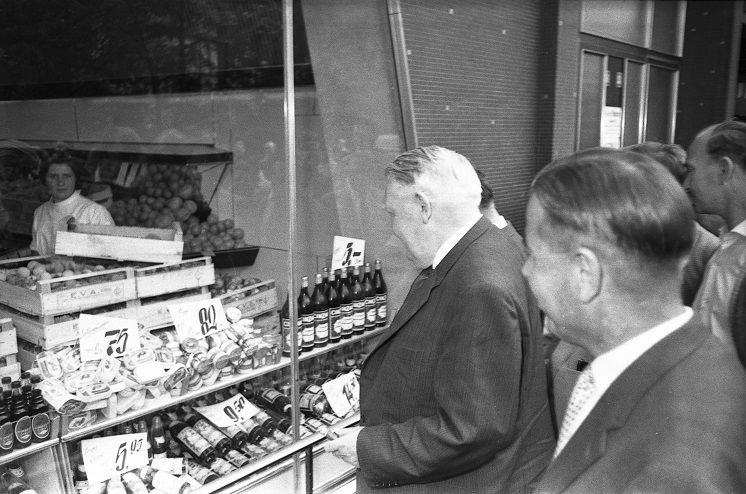Ludwig Erhard bei seinem Besuch am 13. Juli 1959 in Saarbrücken